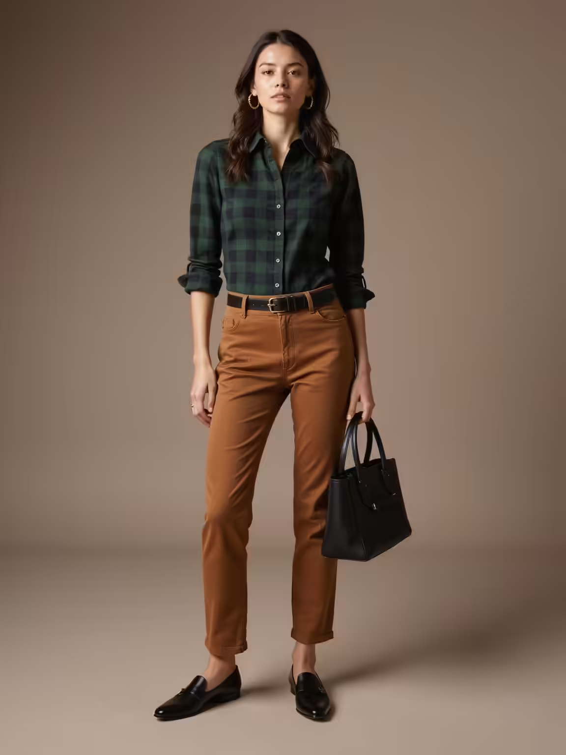 tailored luxe flannel with leather