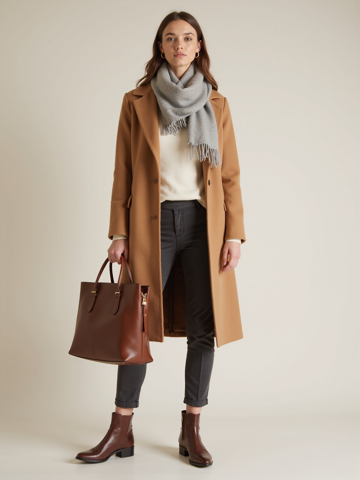 tailored wool coat ensemble