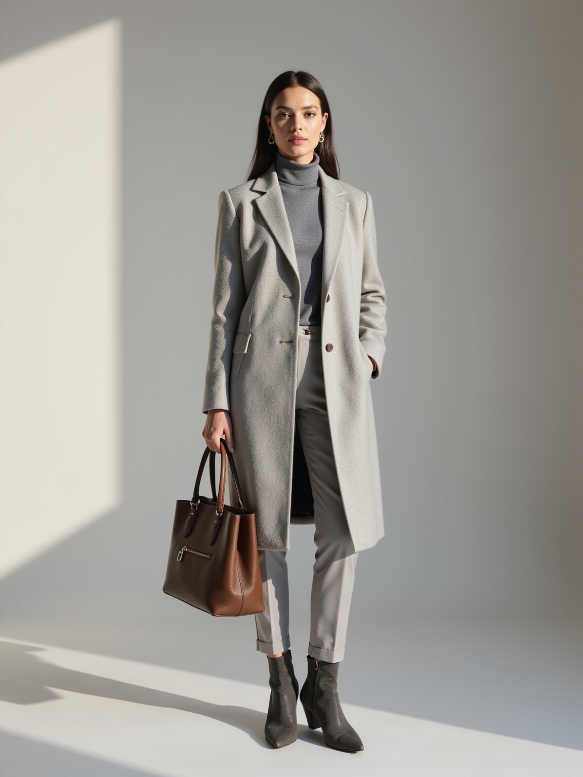 textured winter neutral head to toe