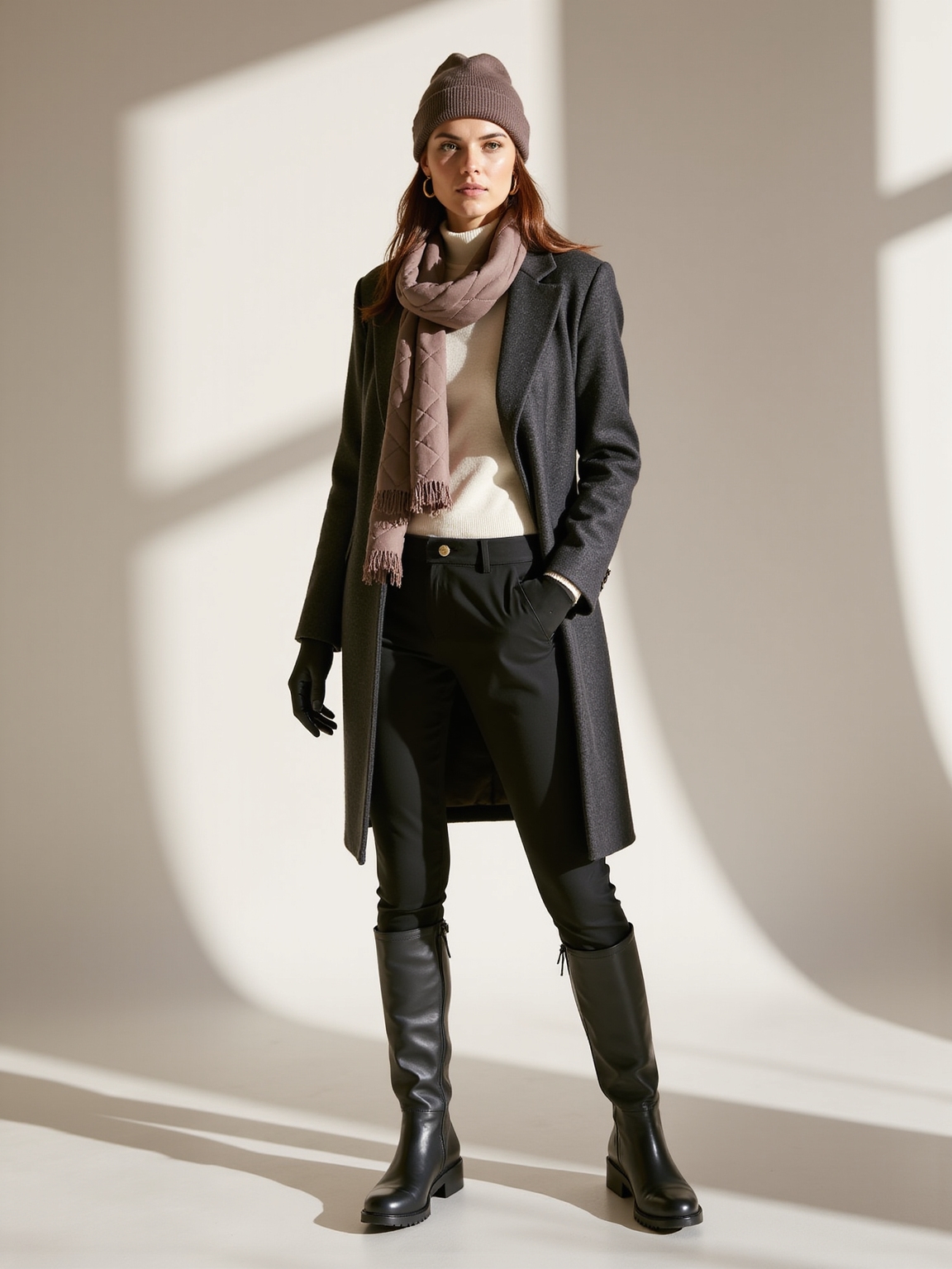 tight layered winter travel wardrobe