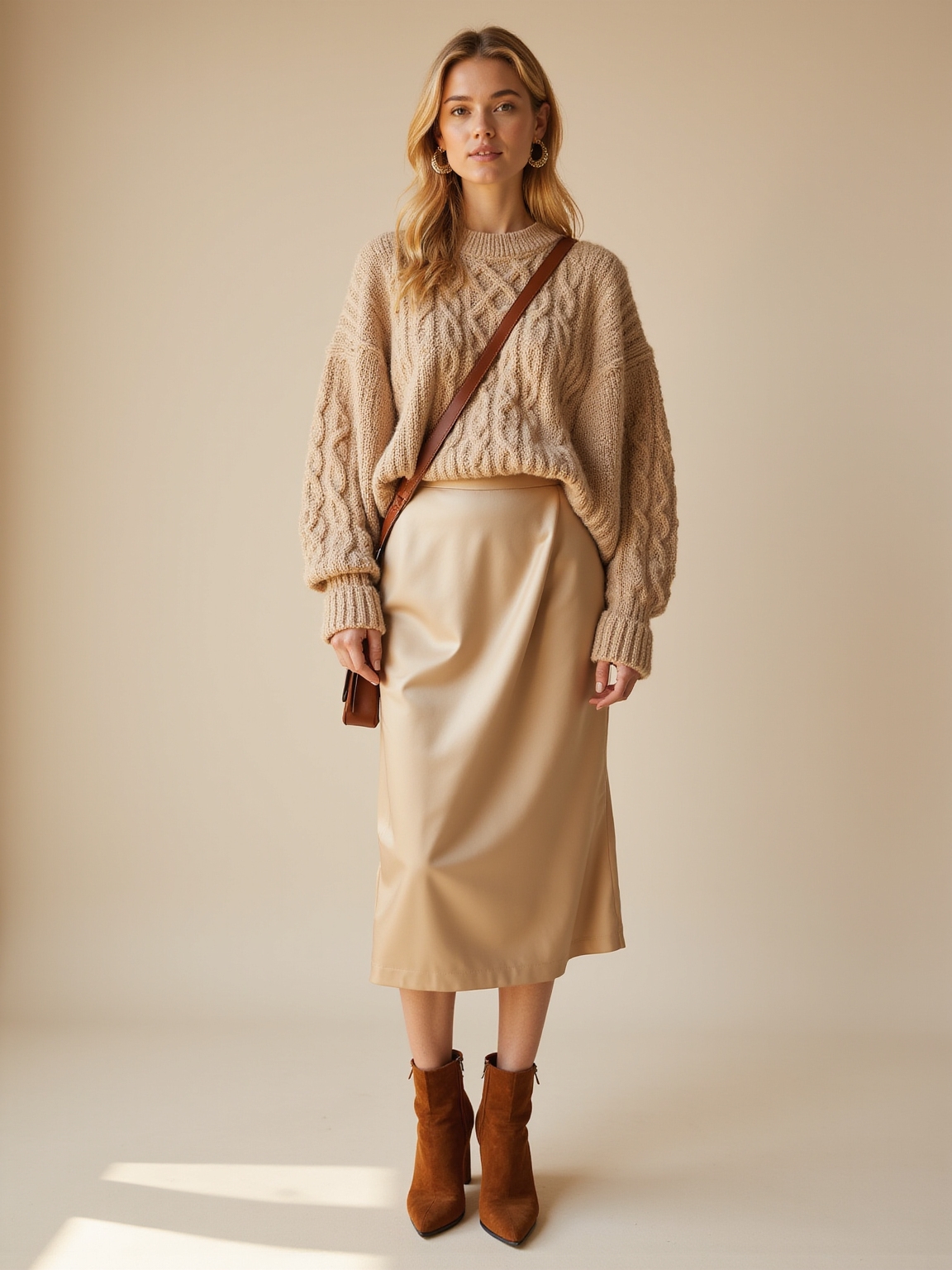 toasted oats chunky knit ensemble