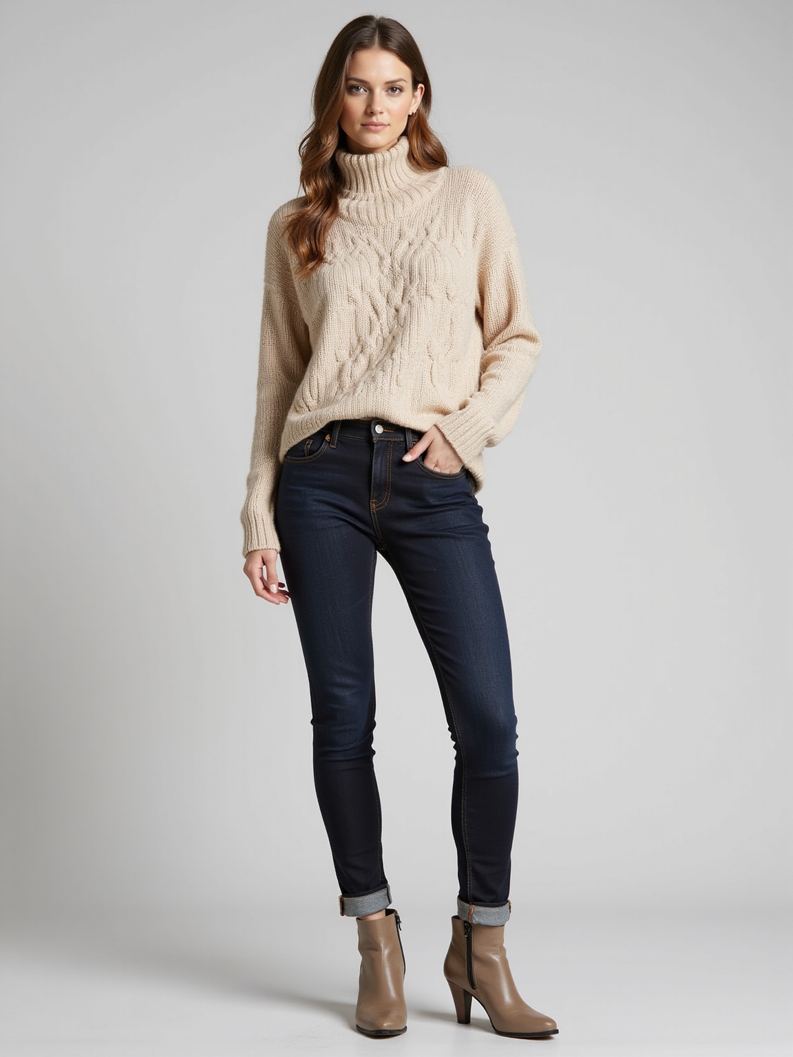 trench dark skinnies knit