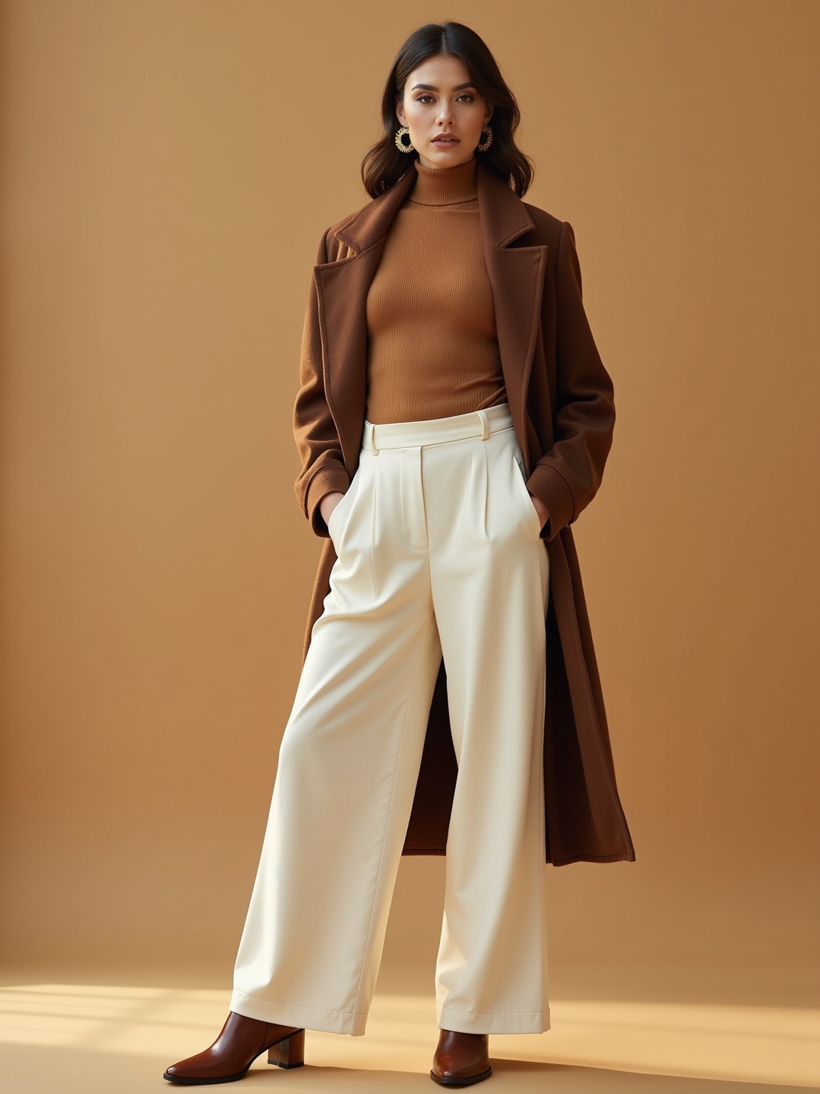 turtleneck and wide leg ease
