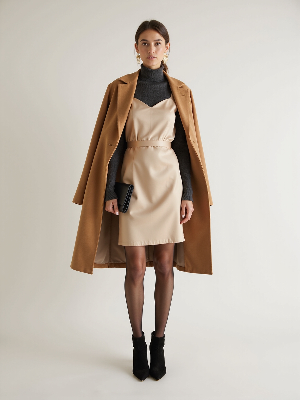 turtleneck beneath silk slip