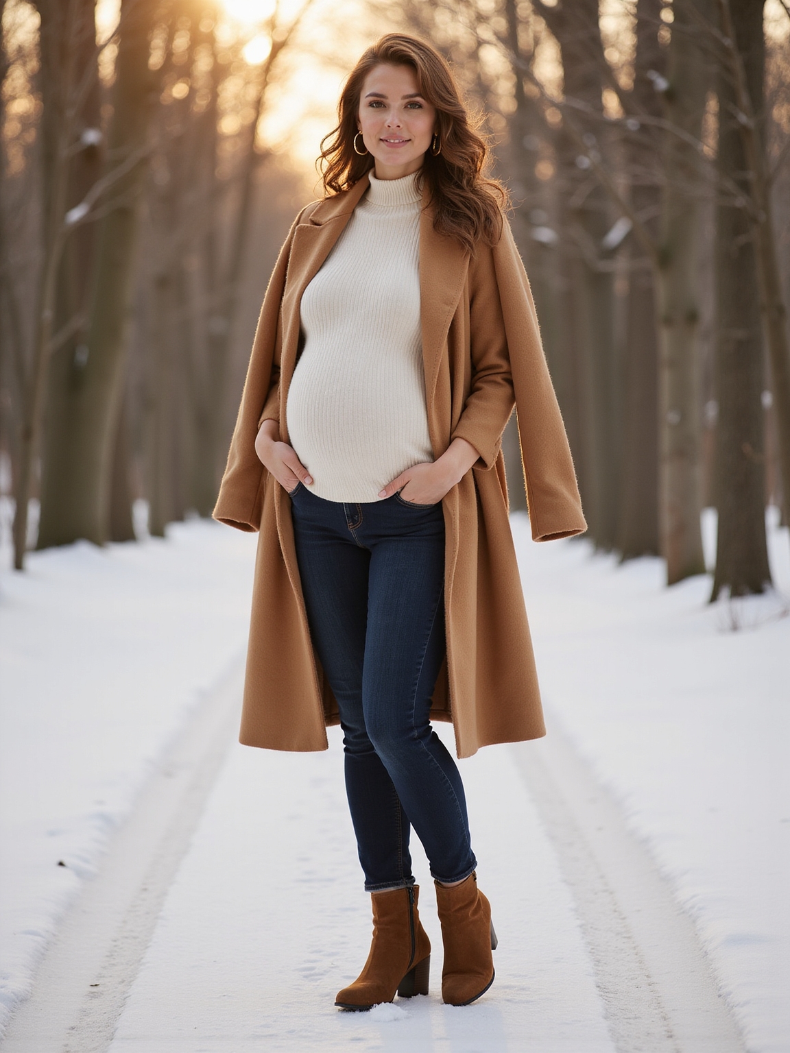 under bump soft stretch winter denim