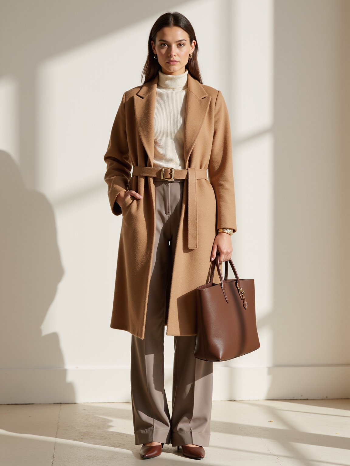 understated camel cashmere elegance