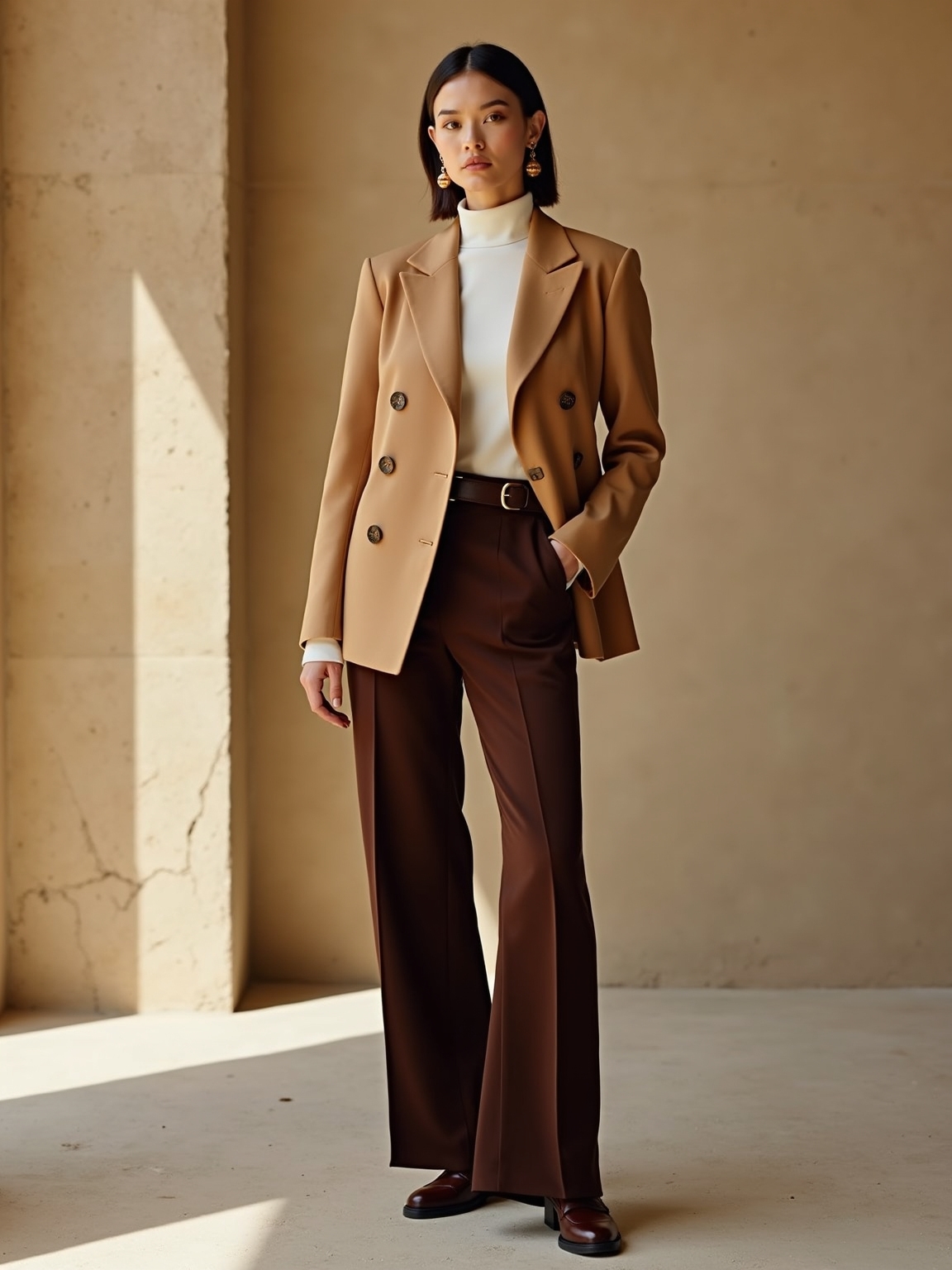 understated polished tailored neutral confidence