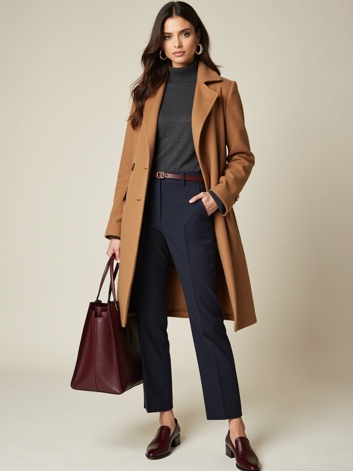 warm structured leather workbag