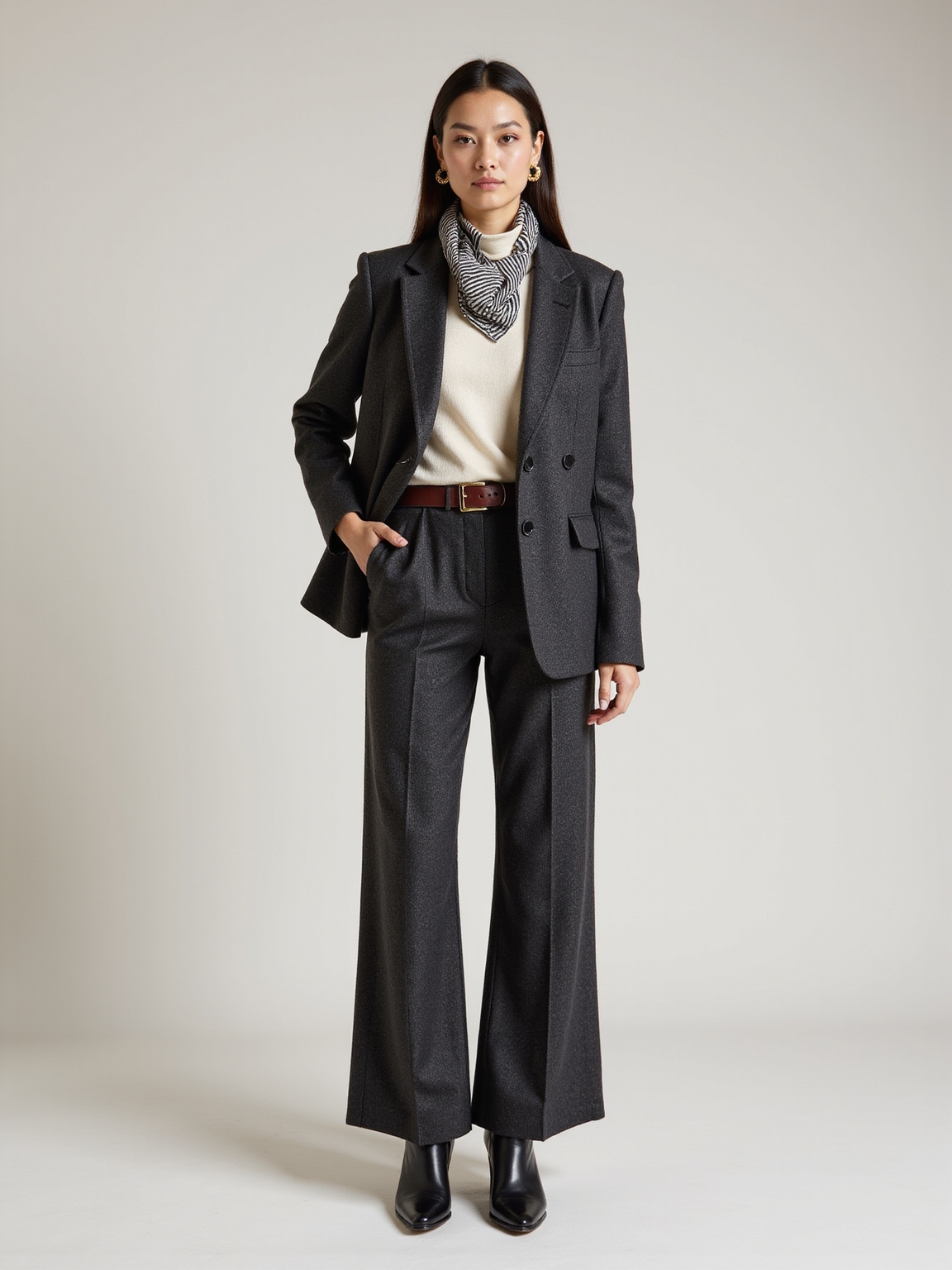 warm structured textured winter suiting