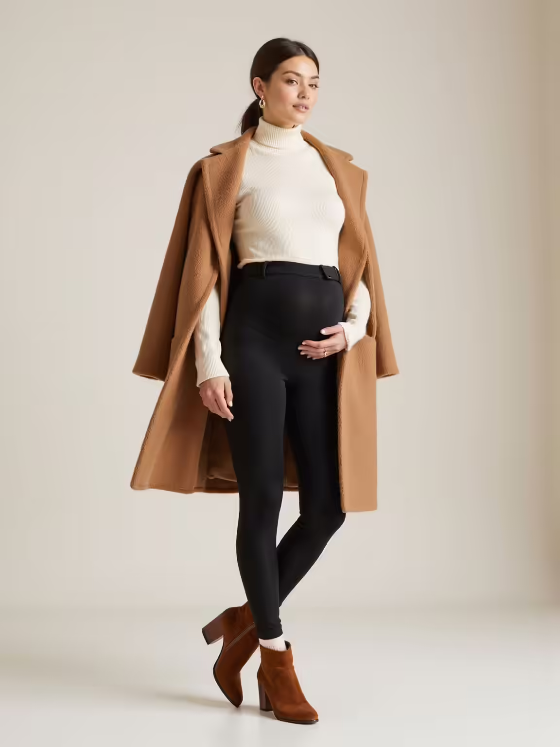 warm supportive over bump leggings