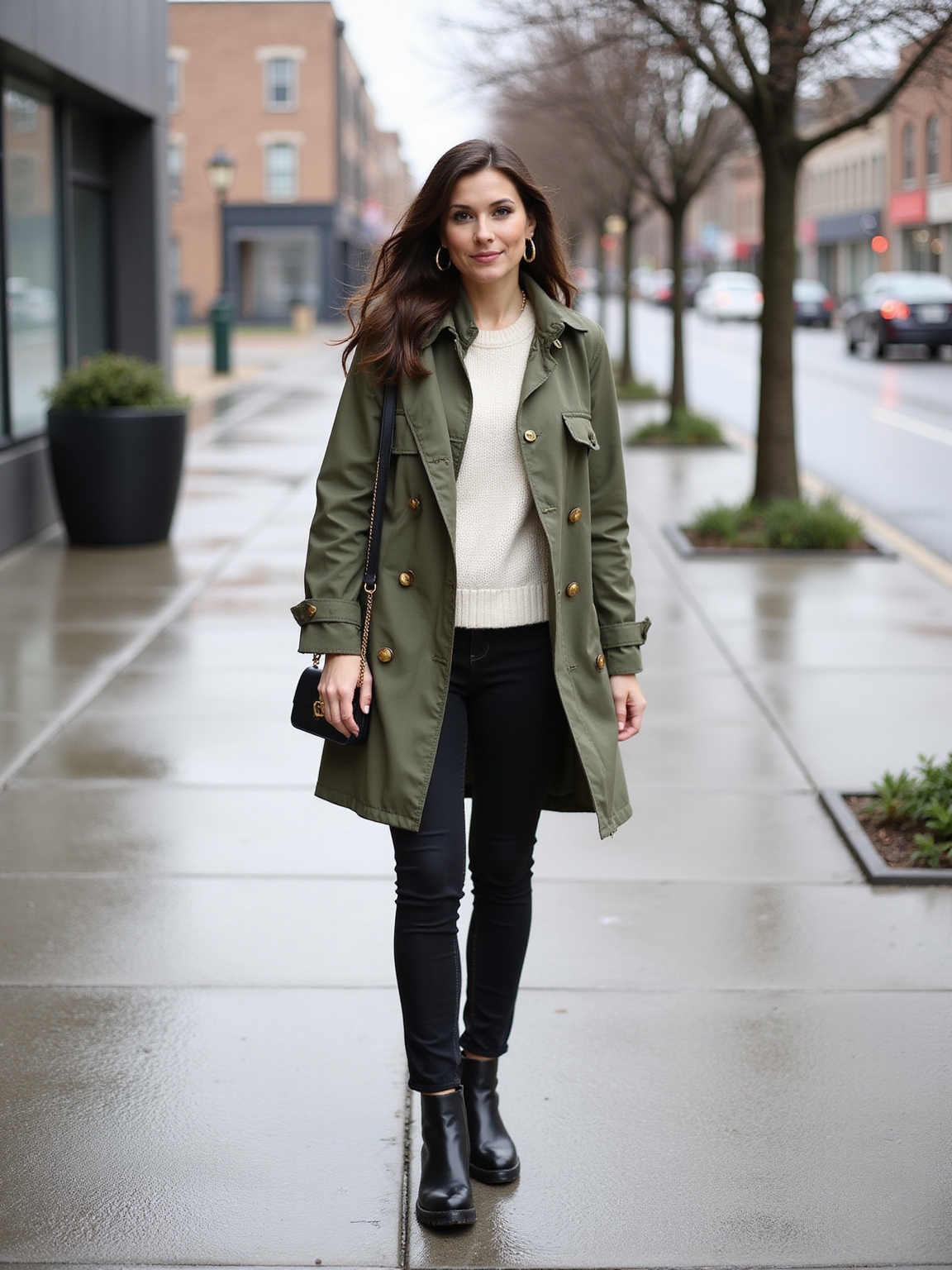 waterproof anorak black skinnies