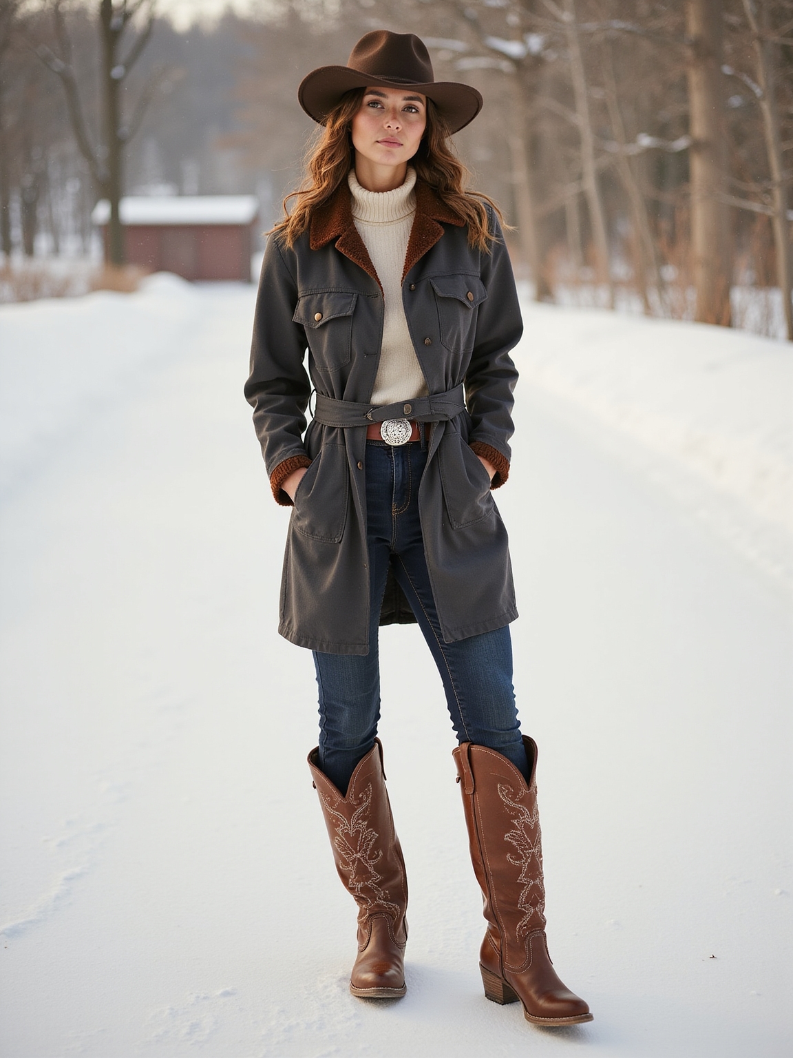 waxed chore coat ensemble
