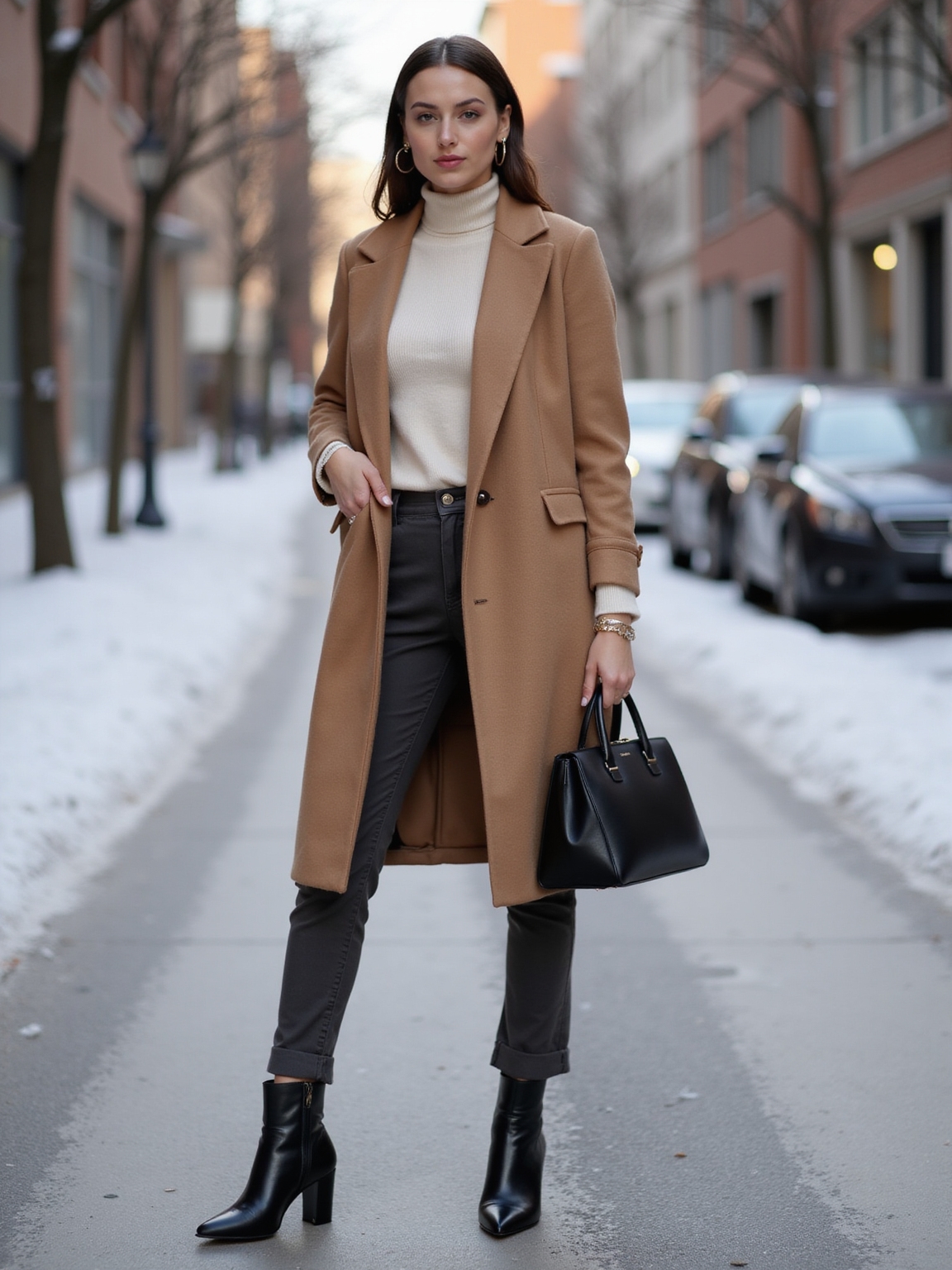 whispered minimalist metallic leather accents