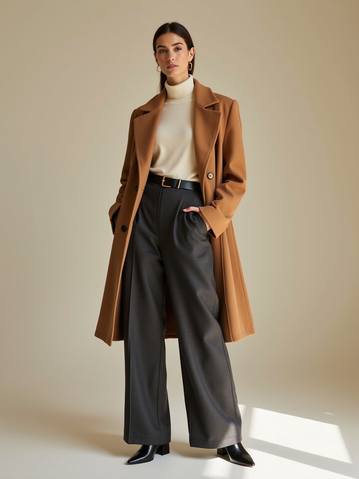 wide leg silhouette with structure