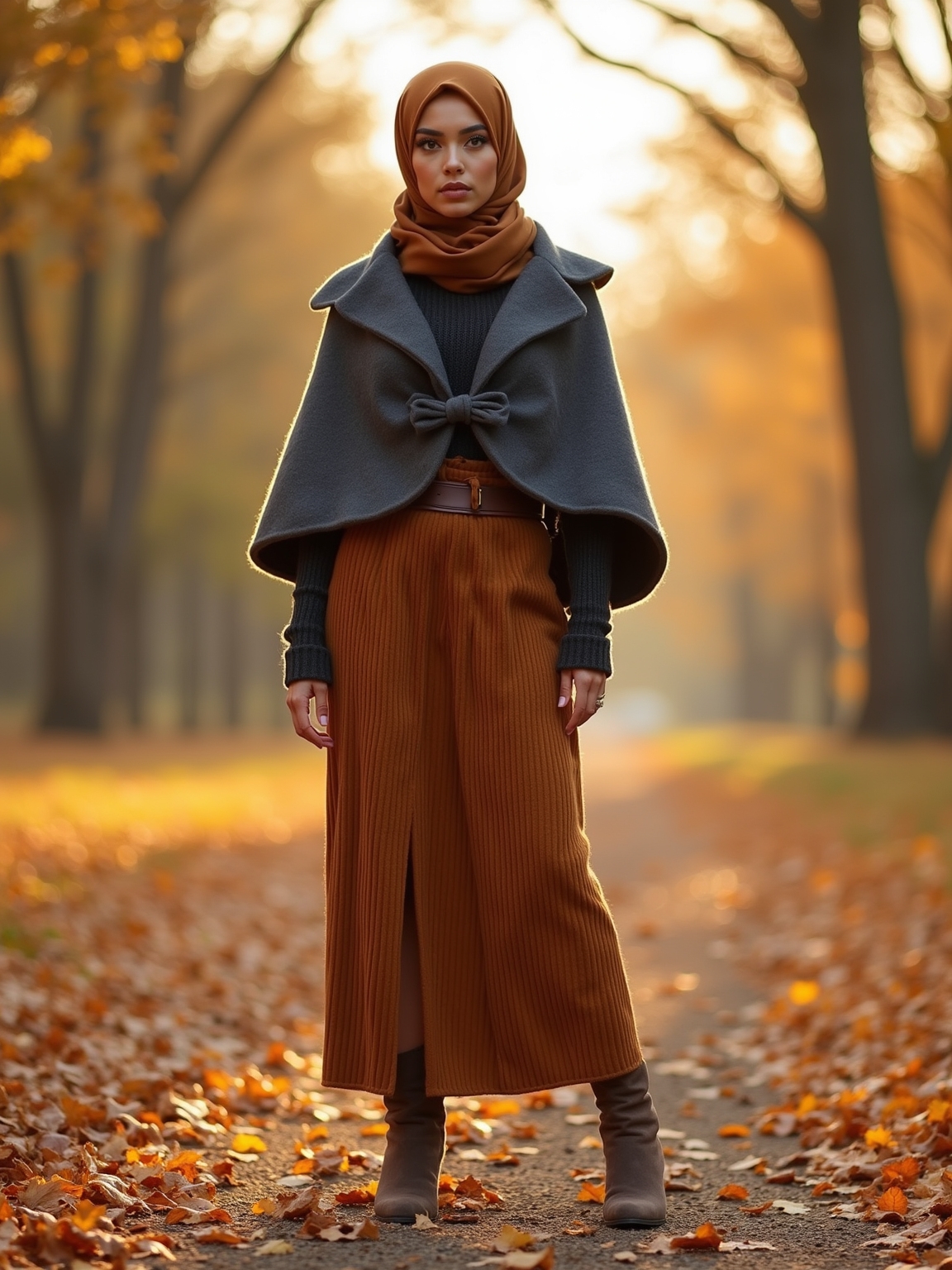 wool cape knit maxi