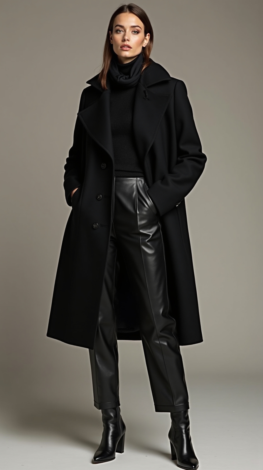 all black tailored textured elegance