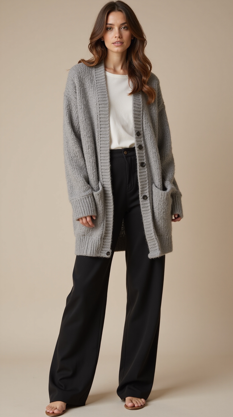 alpaca cardigan with leggings