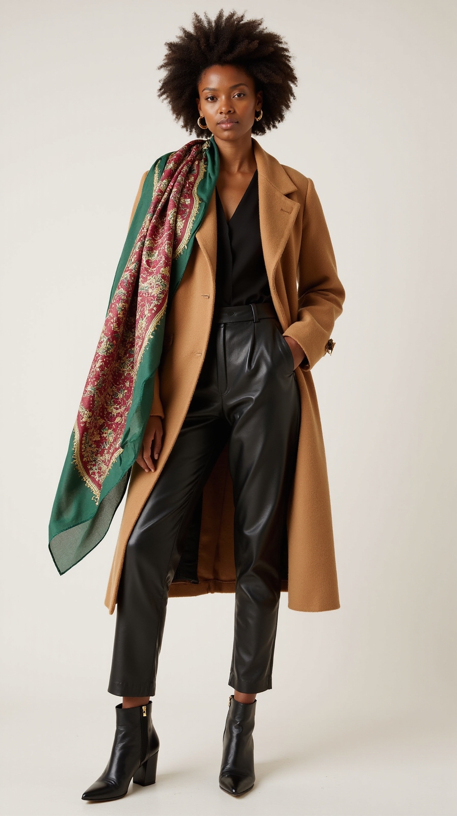 bold textured scarves as focalpoints