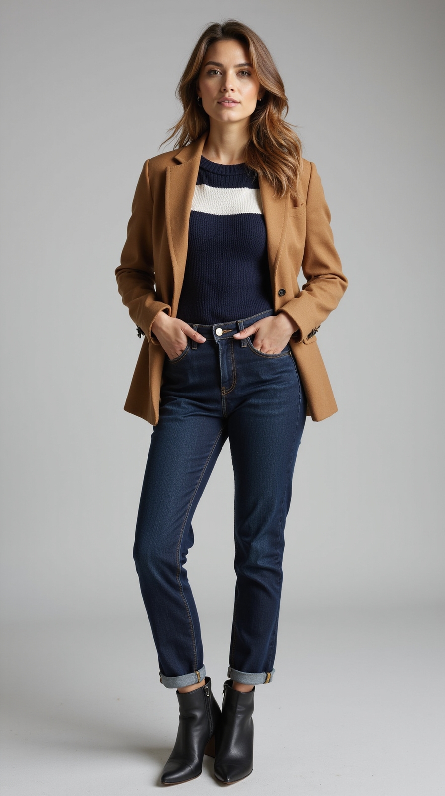 breton blazer dark denim