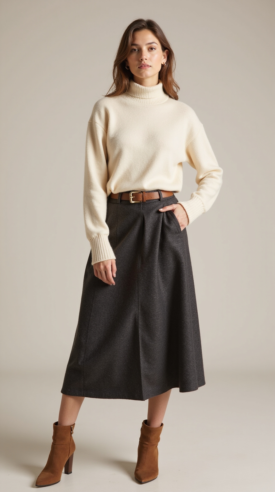 cashmere sweater with midi