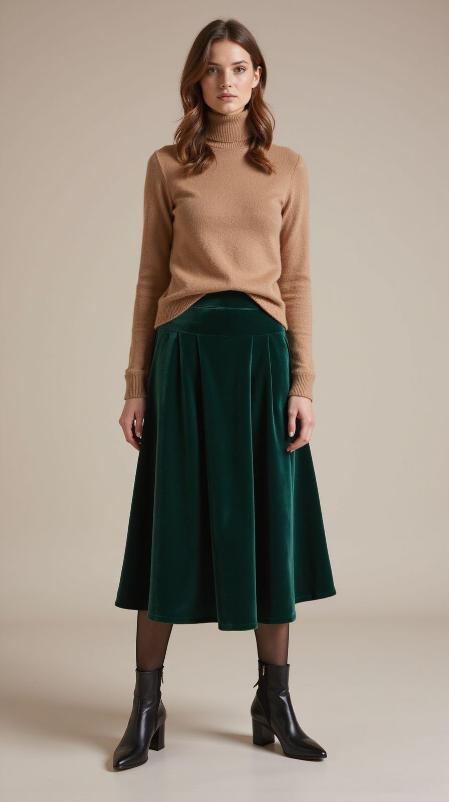 cashmere tucked into velvet