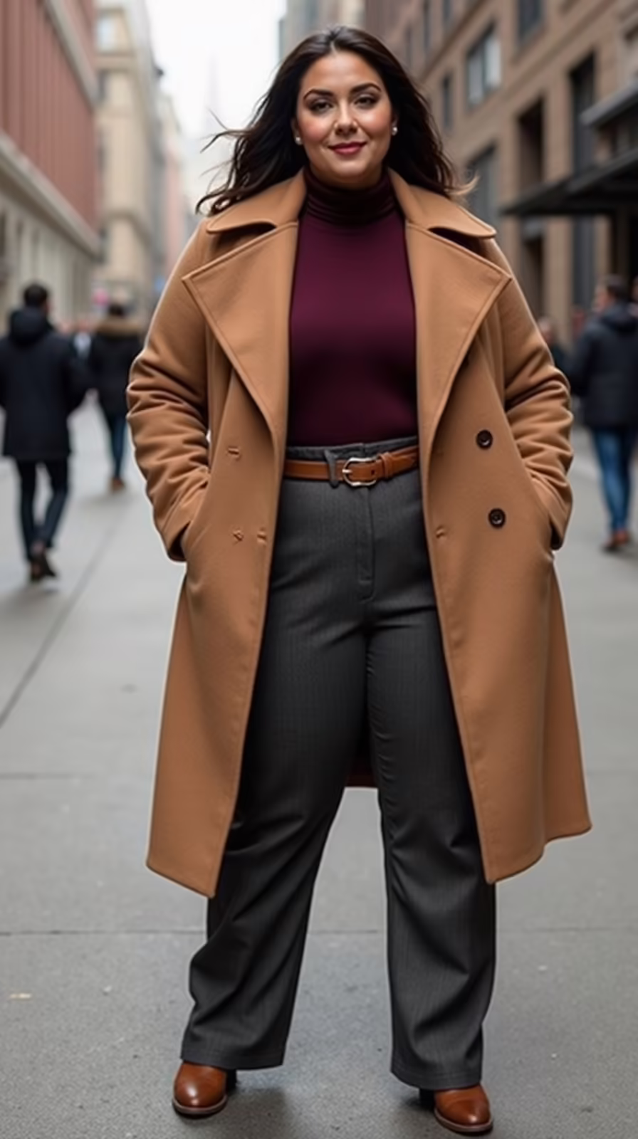 chic plus size winter layers