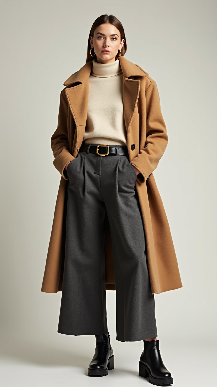 chunky boot tailored wide silhouette