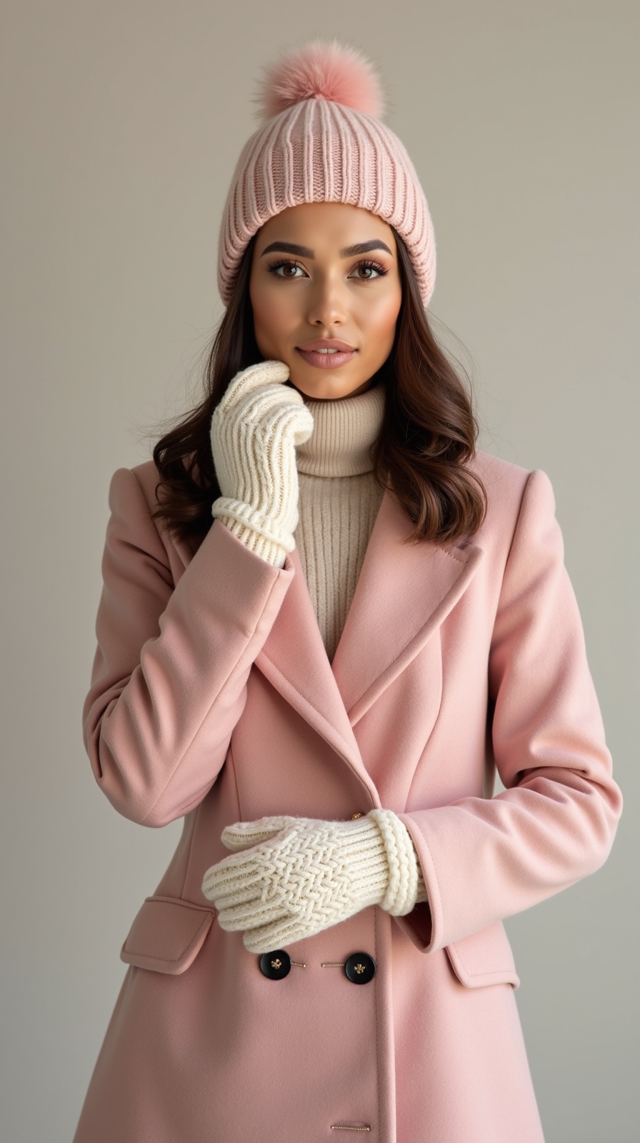 coordinated knit winter ensemble