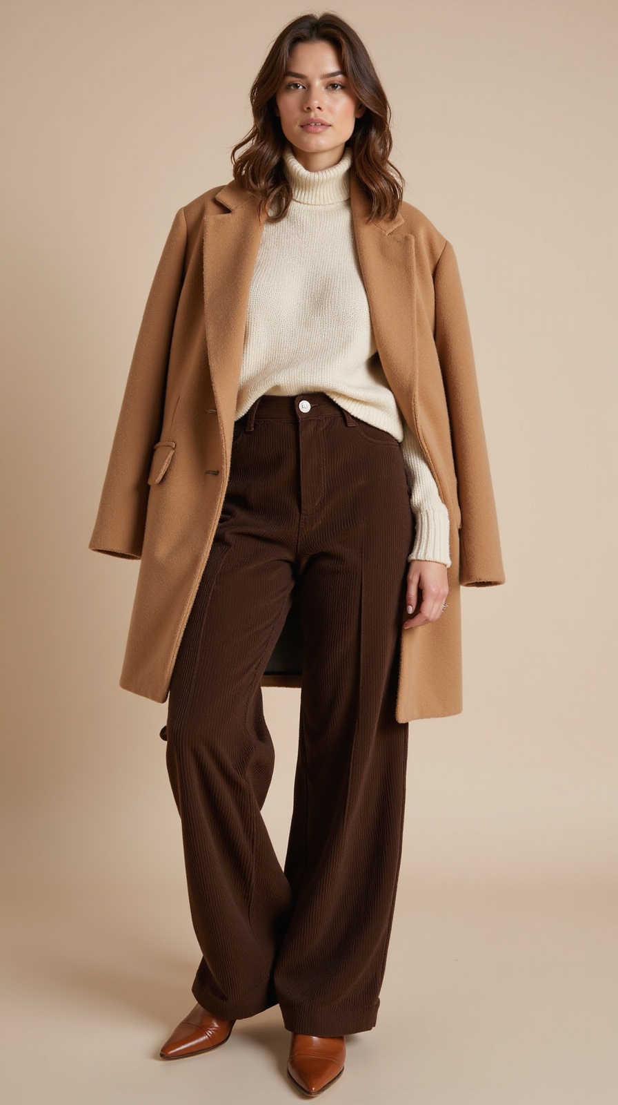 corduroy wide leg with blazer