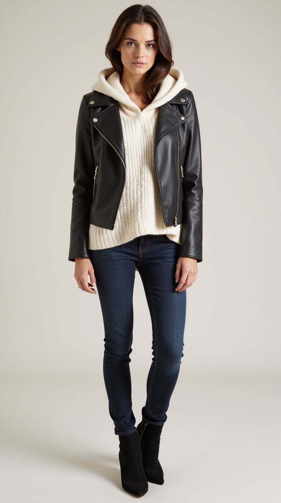 cozy hoodie under moto