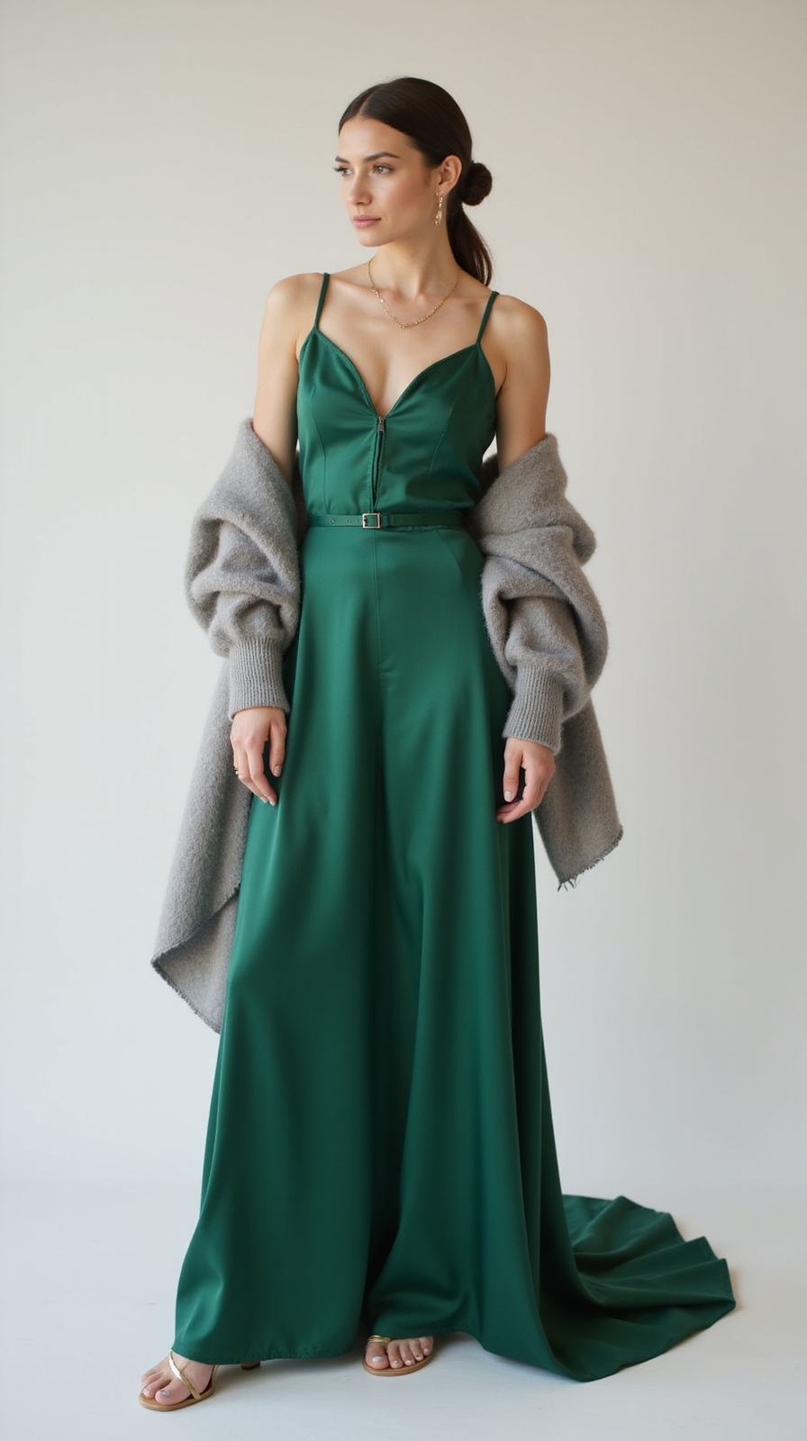 draped cashmere wrap styling