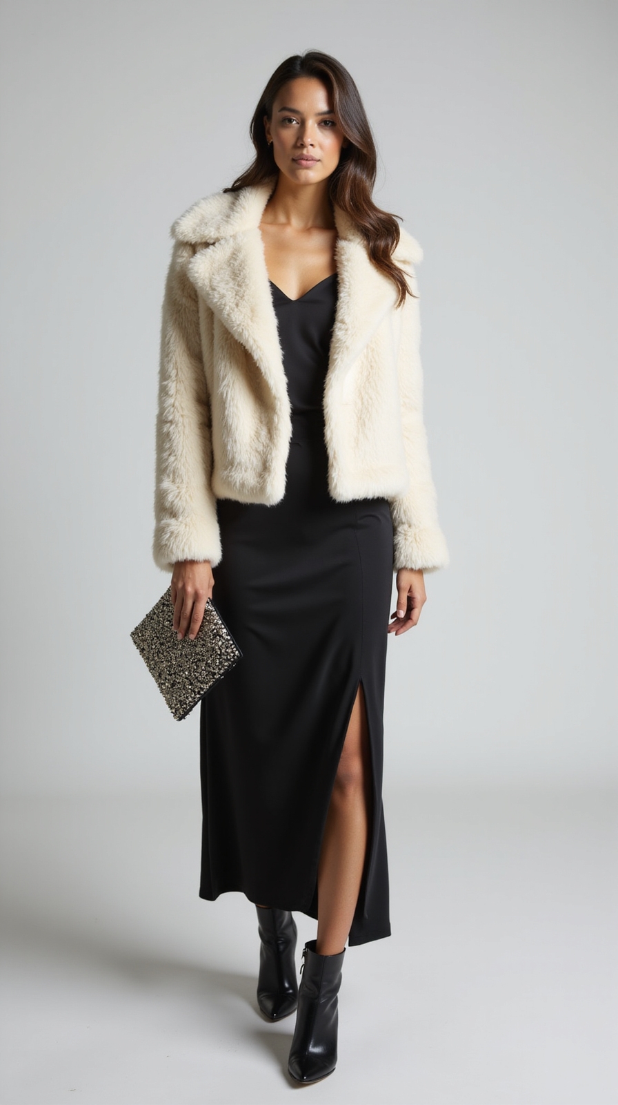 faux fur luxe minimalist styling
