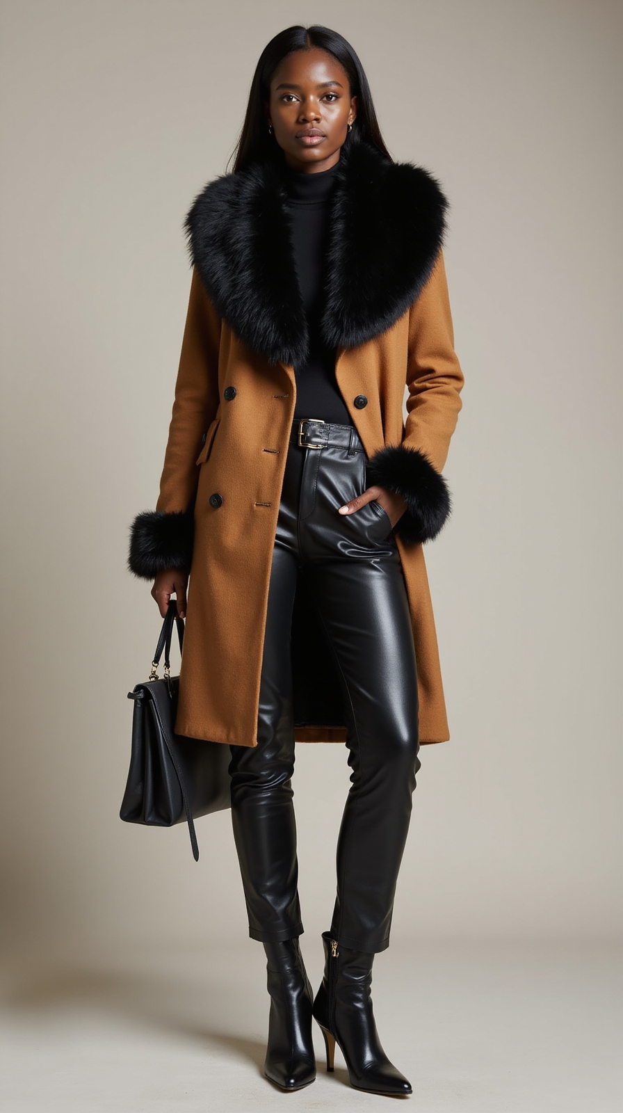 faux fur trim elevates outfits