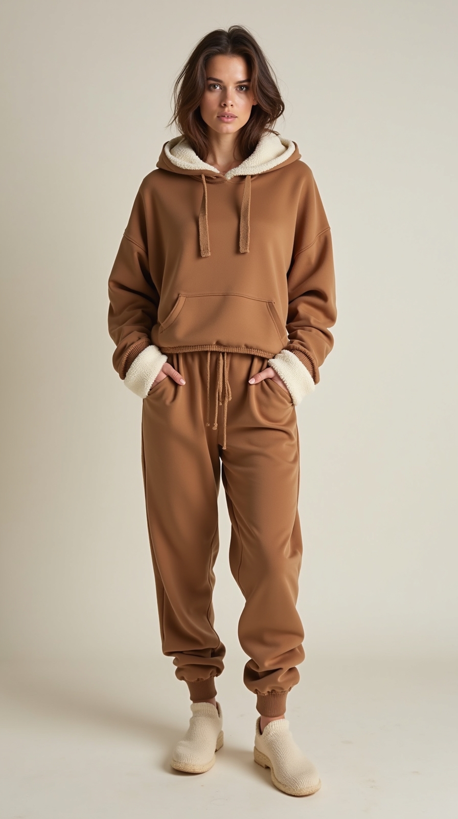 fleece lined sculpted neutral loungewear