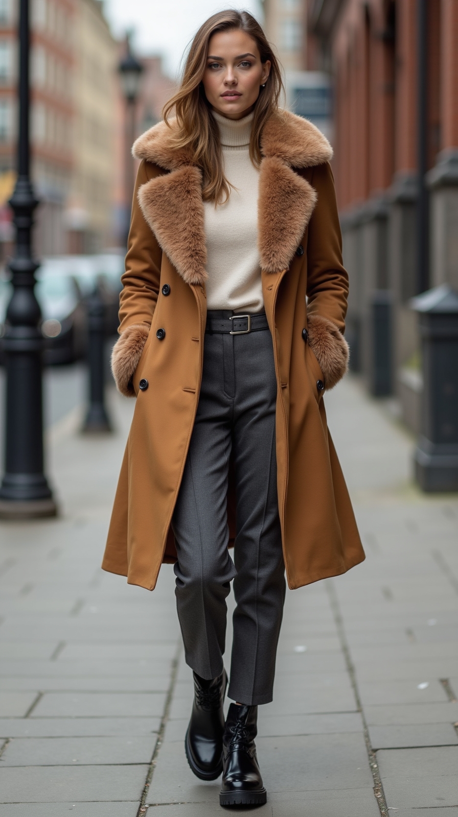 insulated faux fur parka ensemble