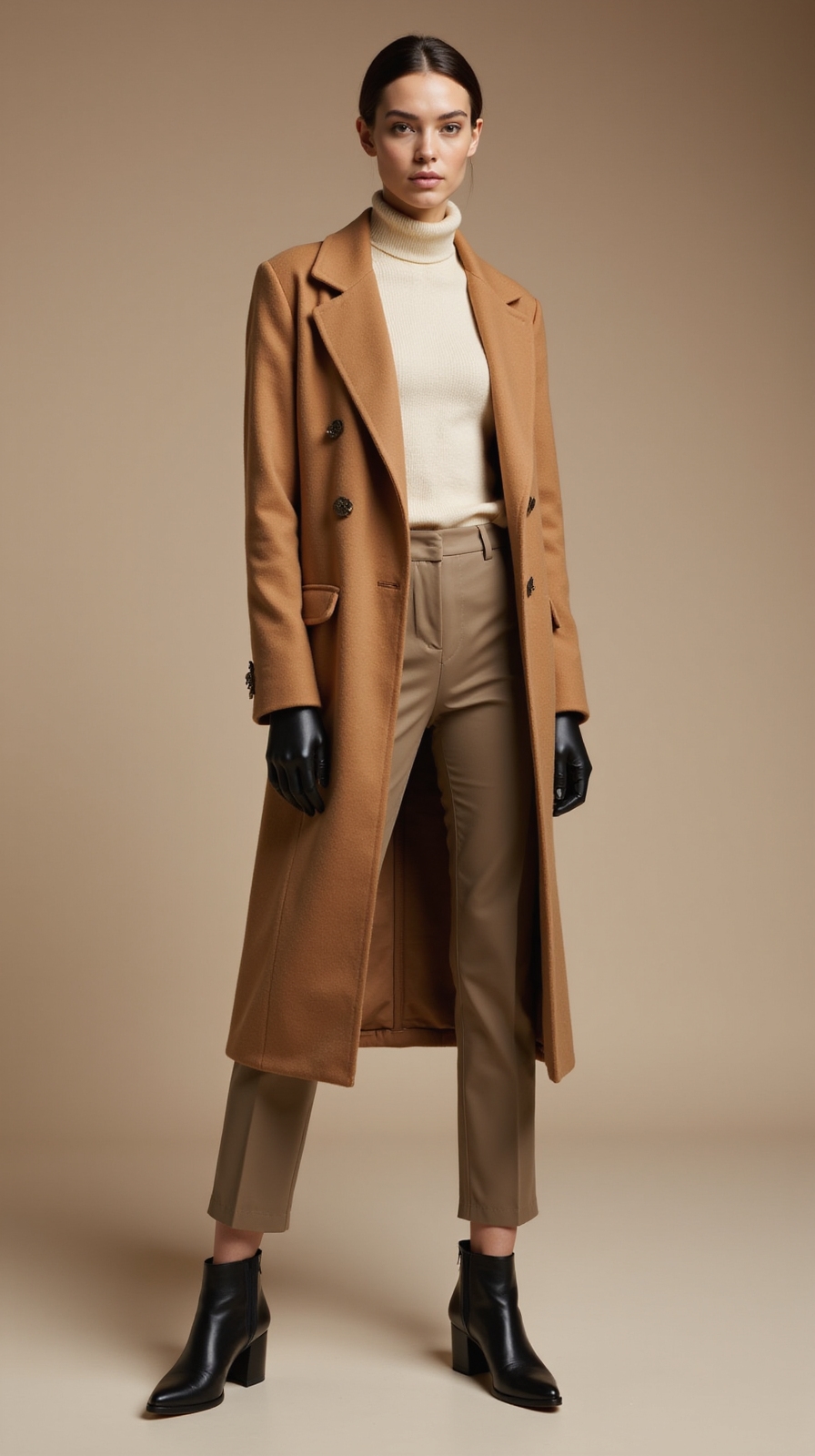 italian tailored wool coat ensemble