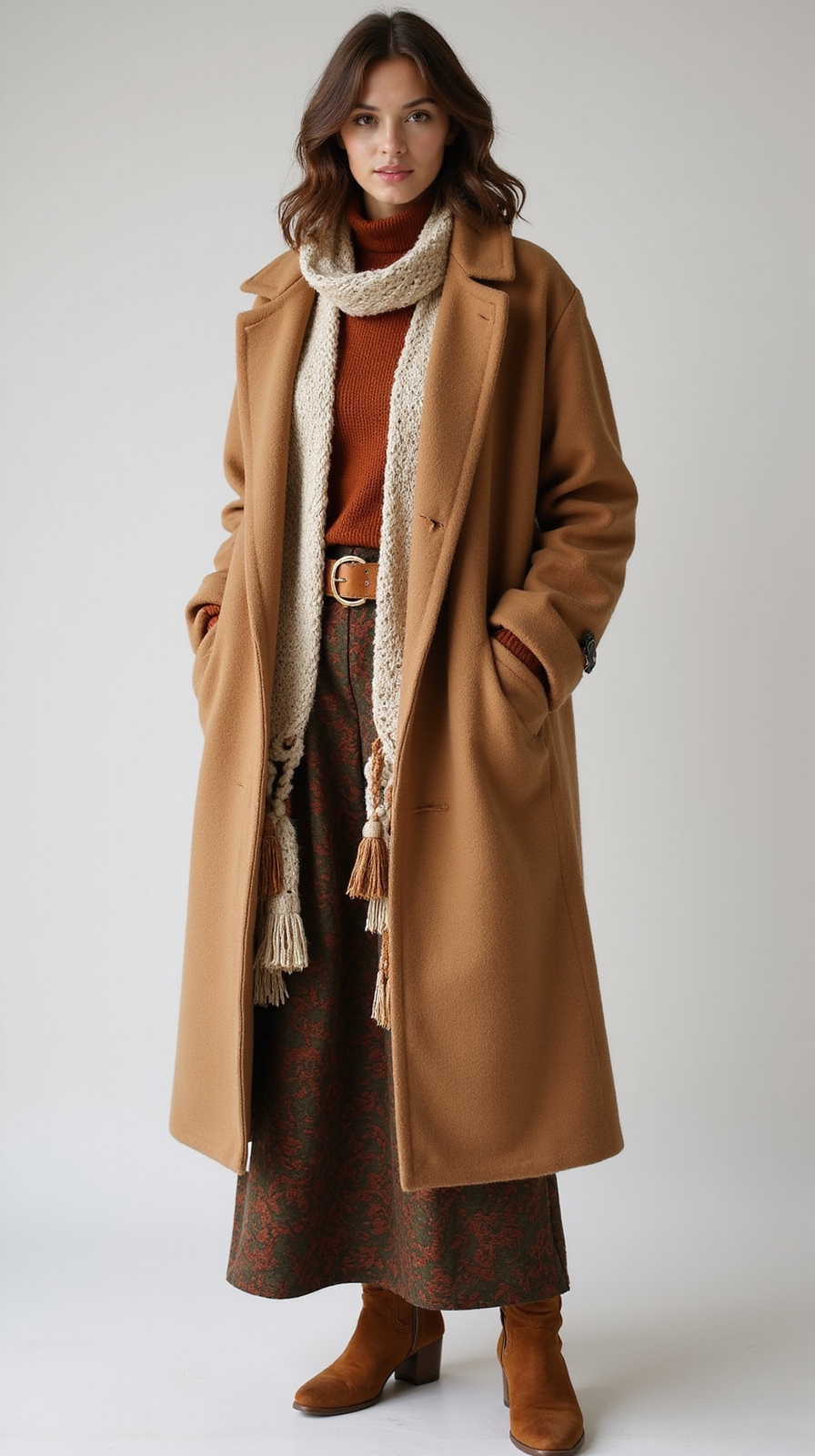 layered cozy boho winterwear