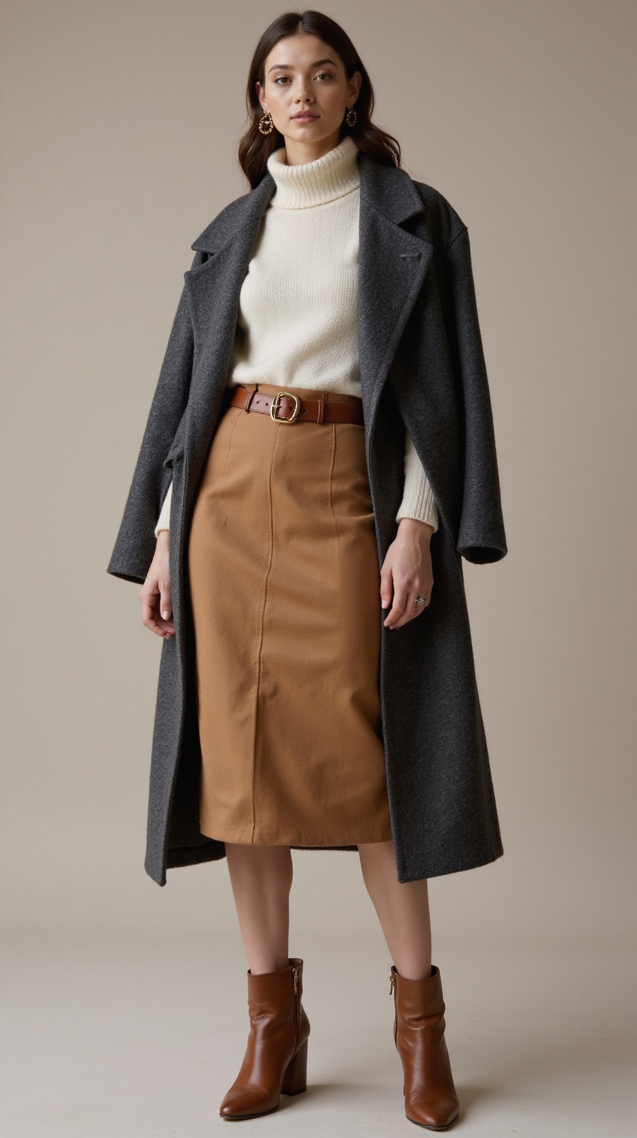 layered midi skirts winterwear