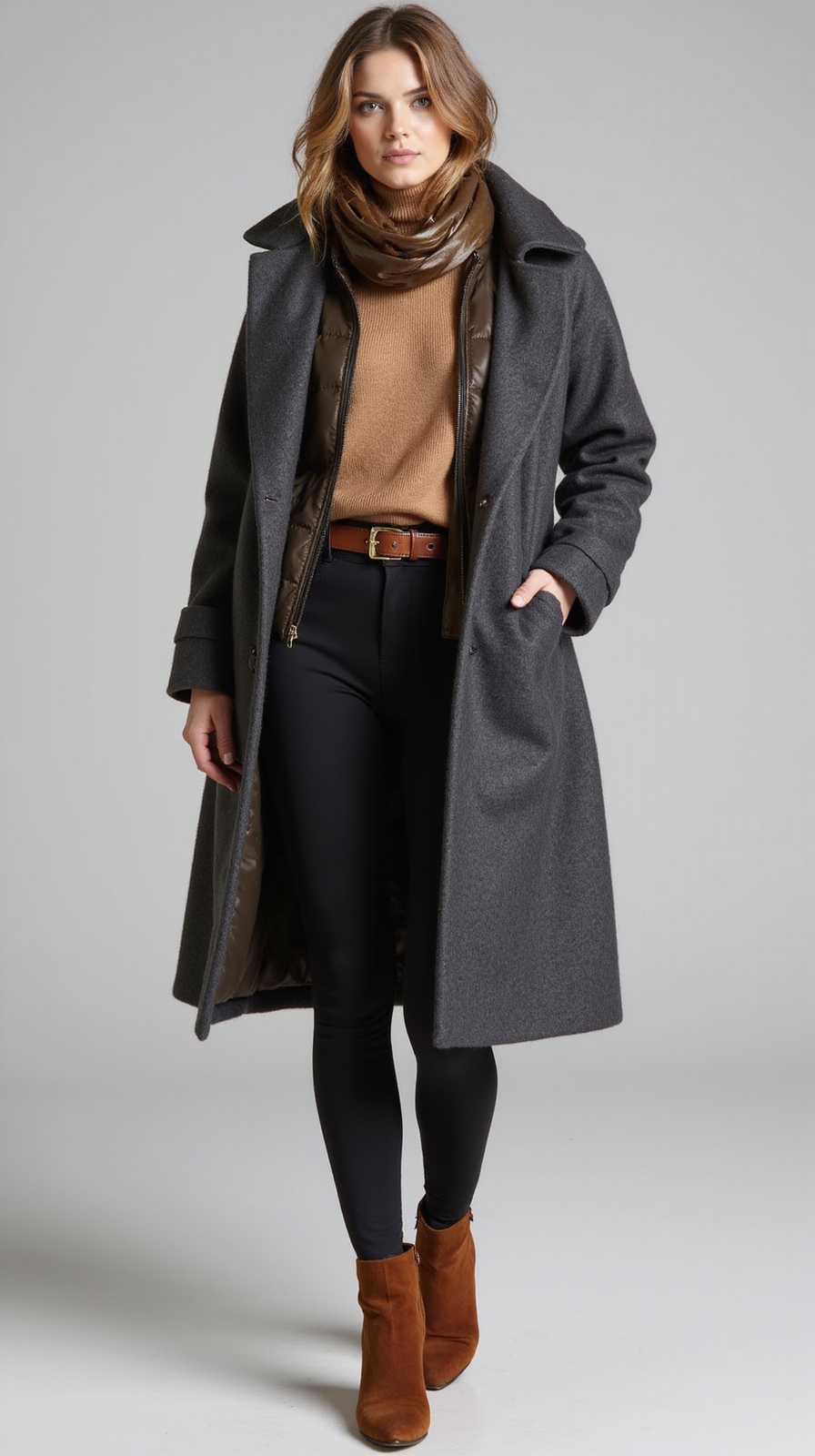 layered warmth with sleek silhouette