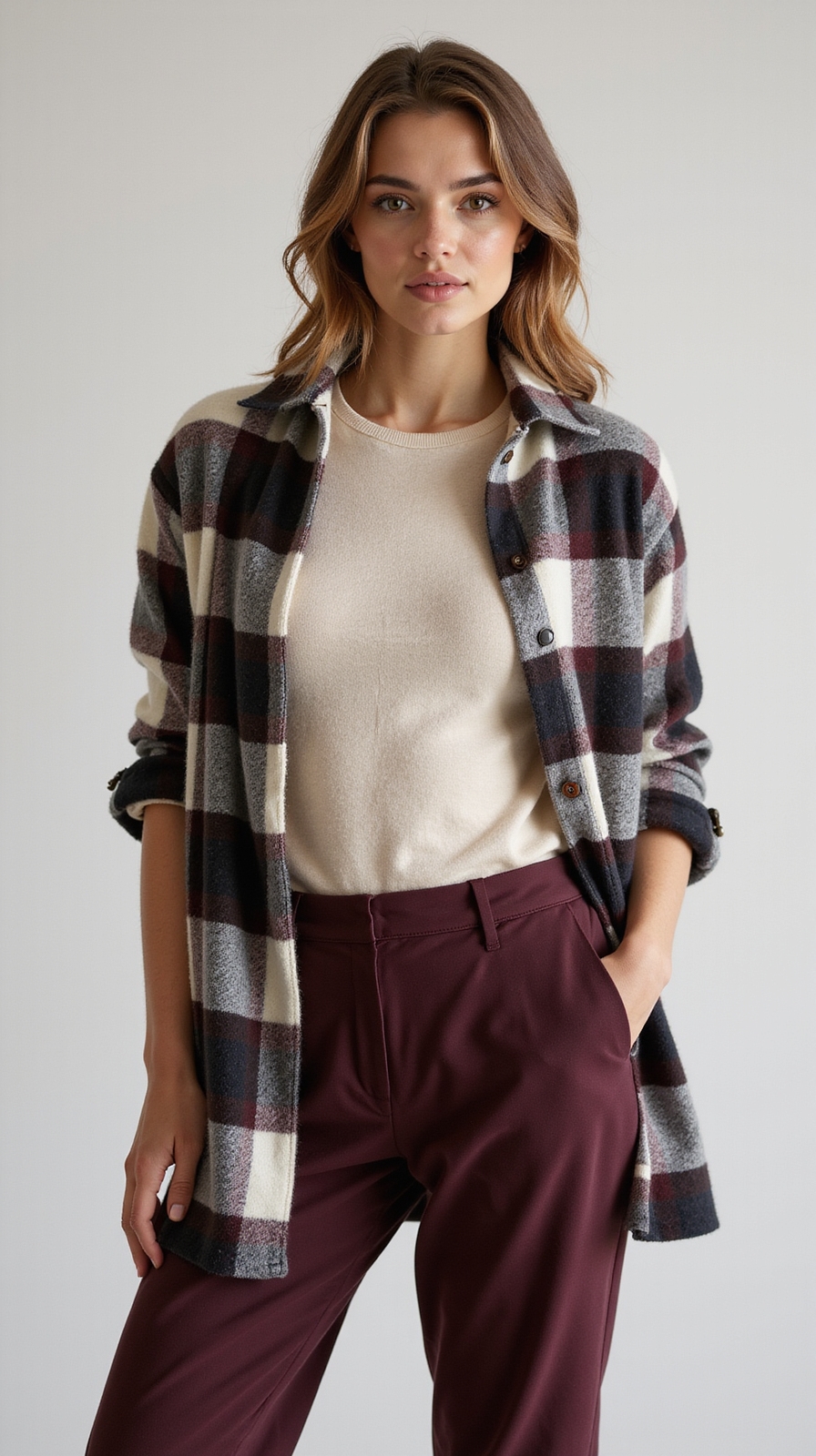 long flannel shirt coat
