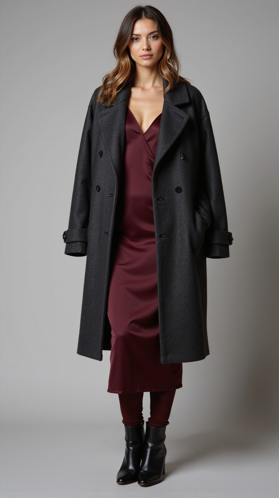 luxe knit velvet leather contrast