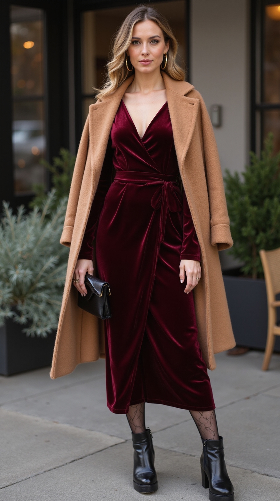 luxe tailored winter eveningwear ensemble