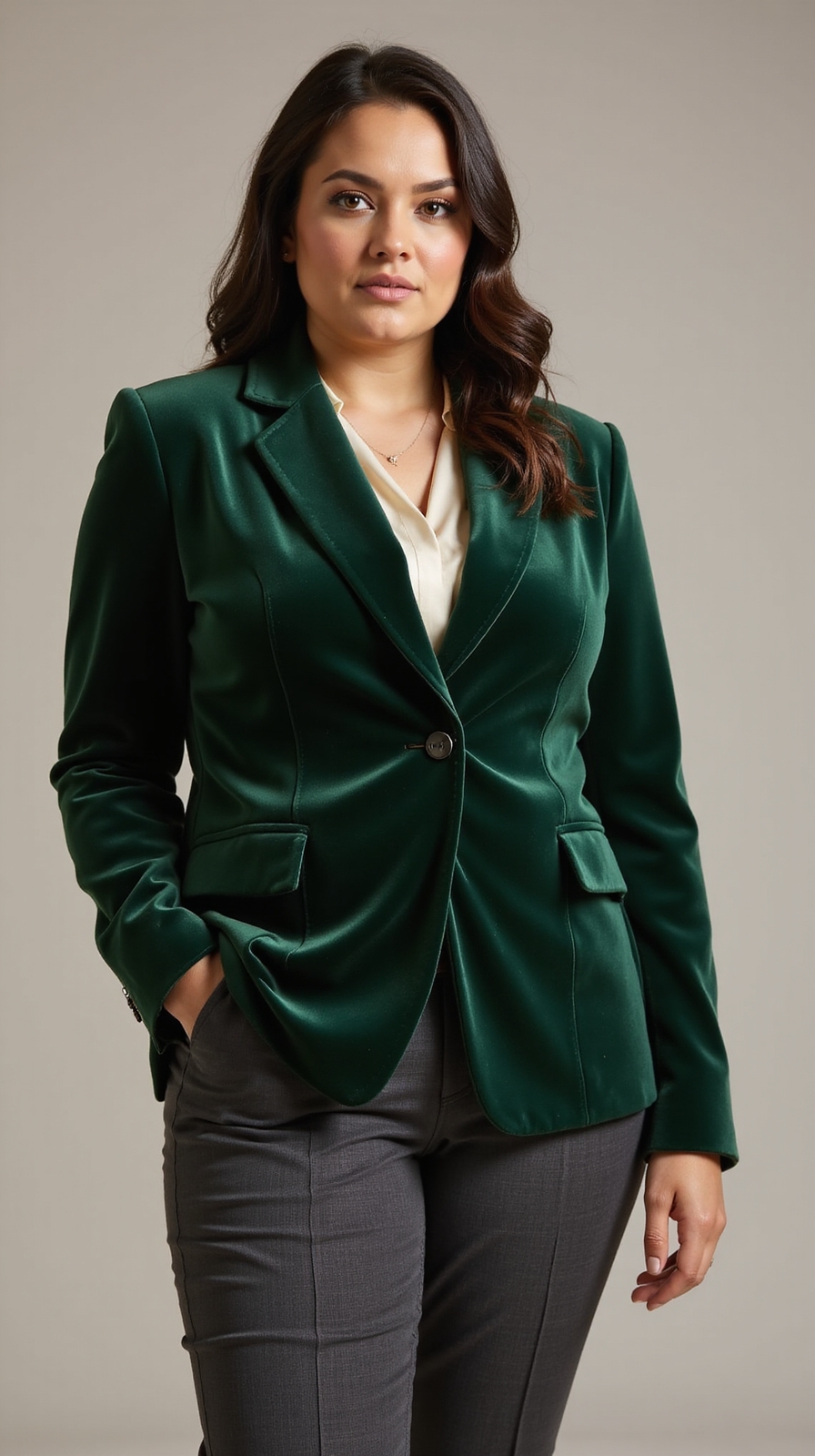luxe velvet blazer with trousers