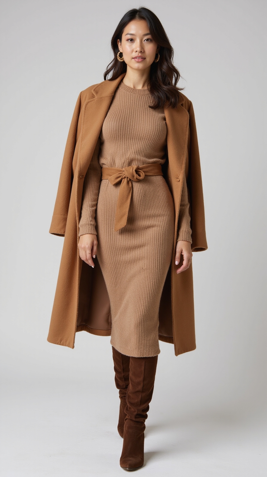 midi dress with boots