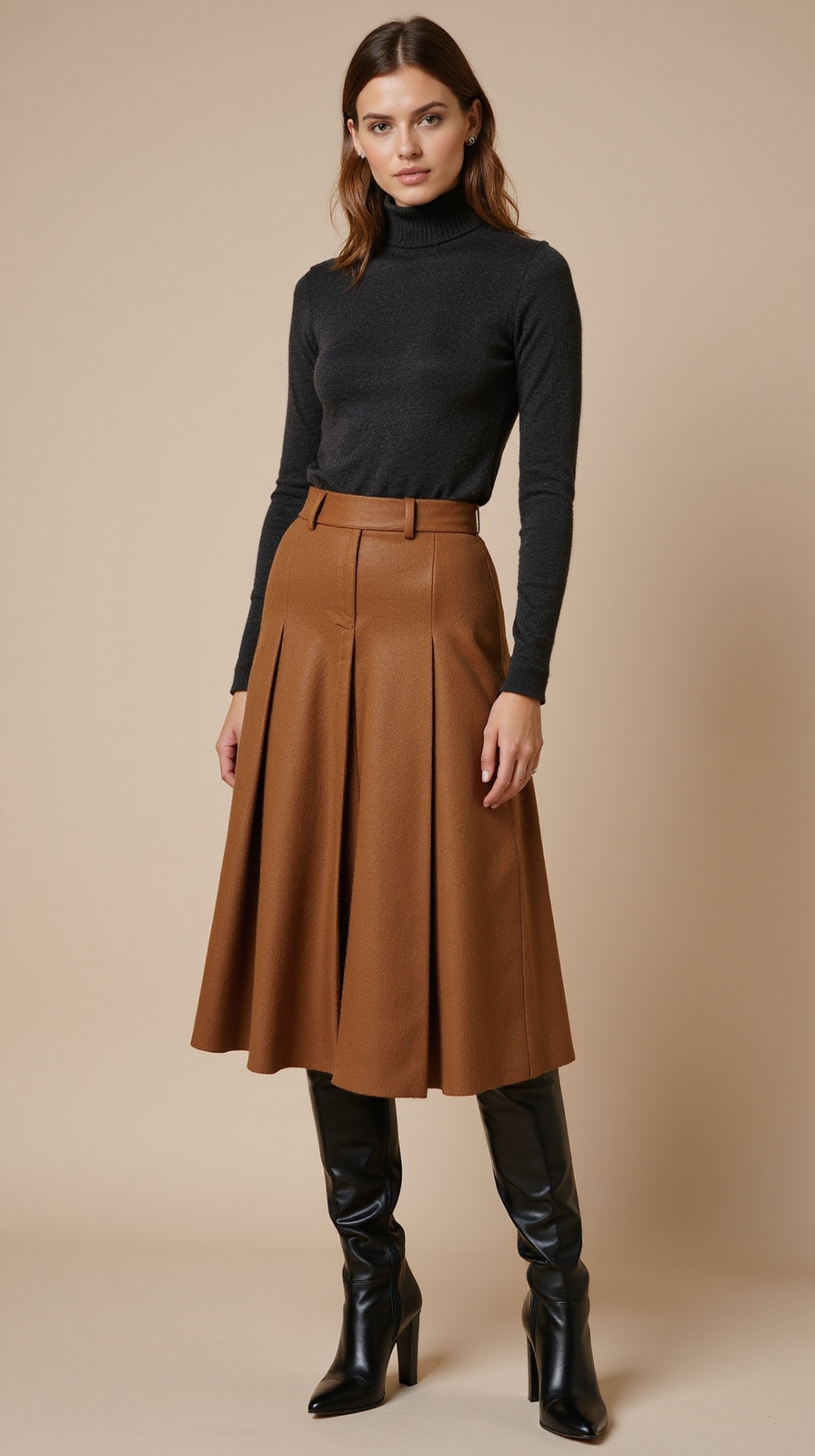 midi skirts tailored boot heights