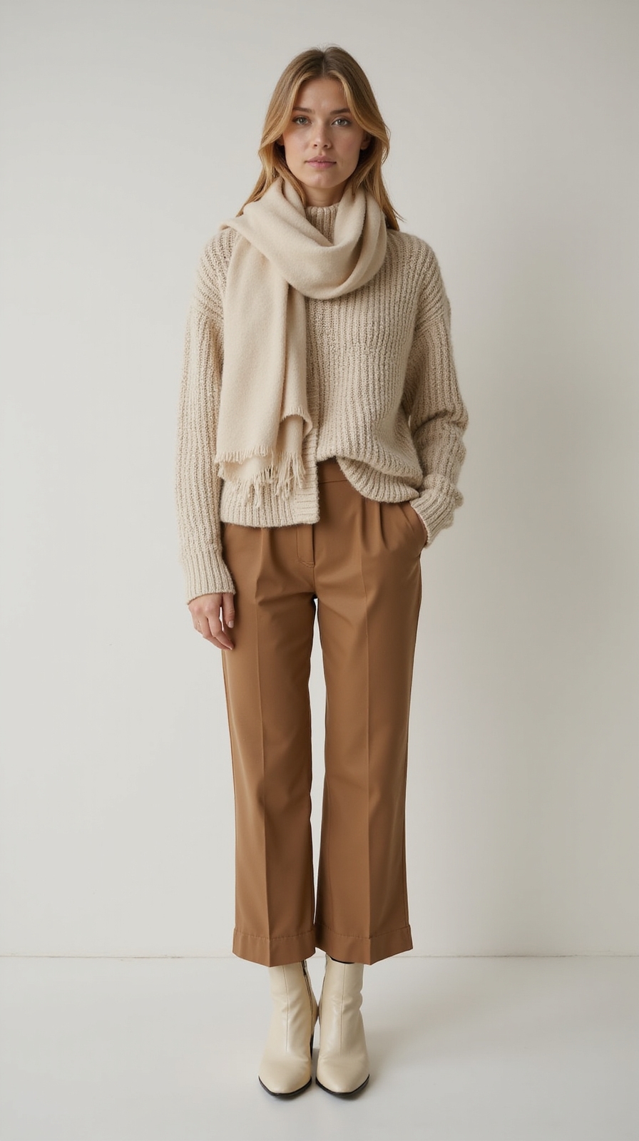 neutral knits tailored silhouettes