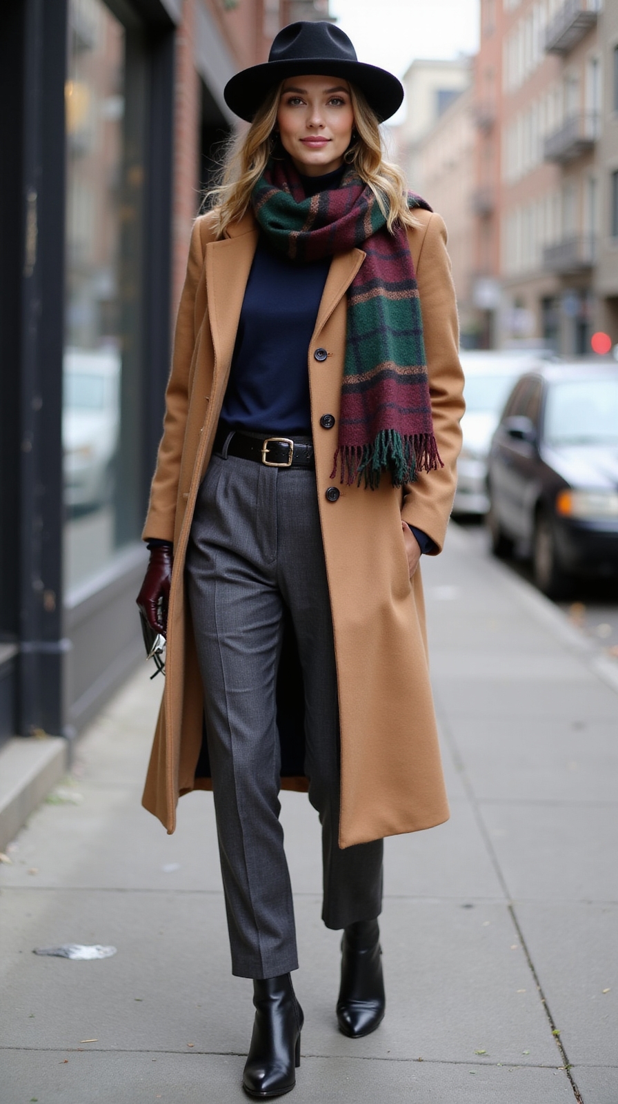 neutral layered winter accessory set