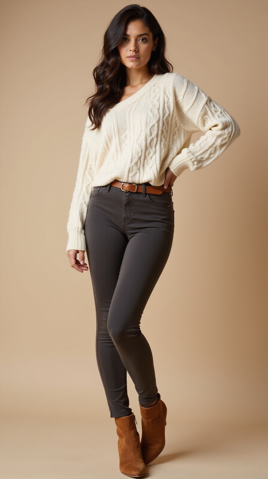 oversized sweater tapered leggings