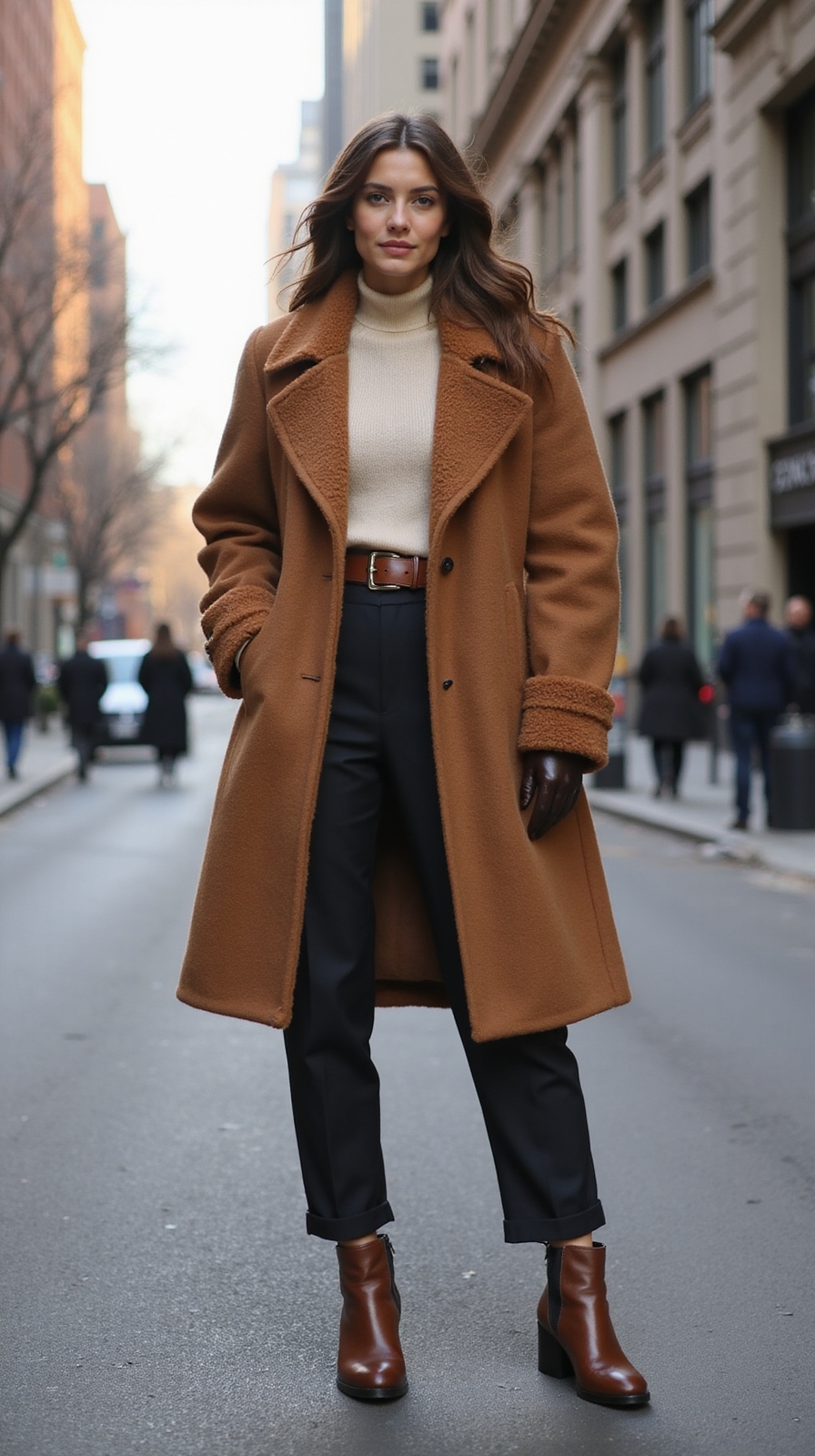 oversized wool belted coat