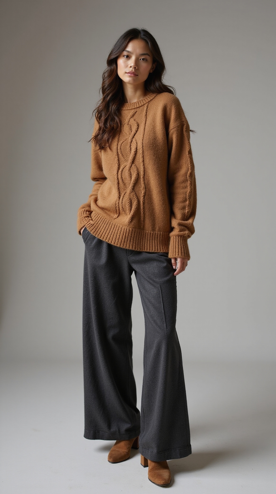 plush knit layered chic